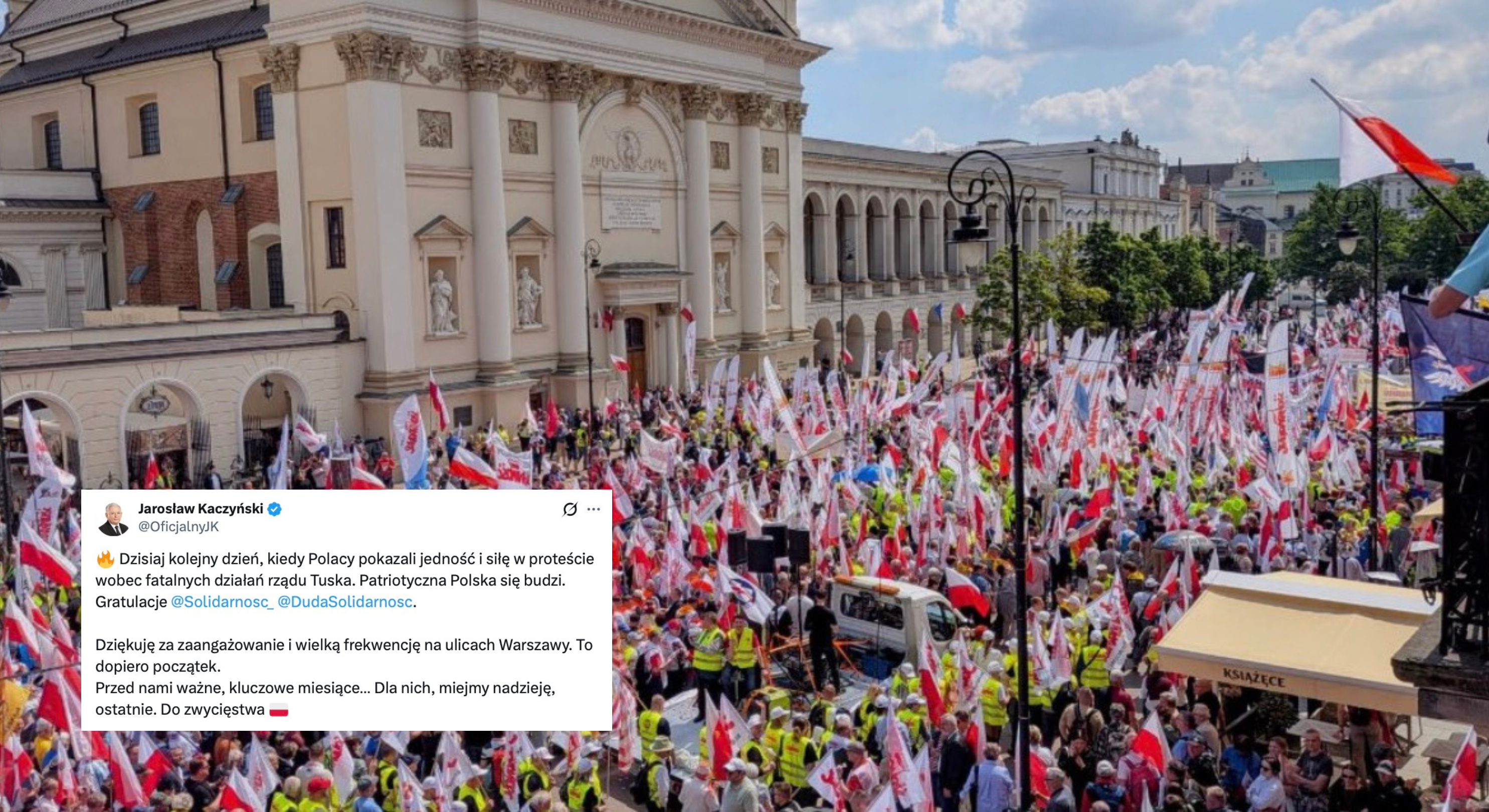 Kaczyński po marszu PiS: „Patriotyczna Polska się budzi”