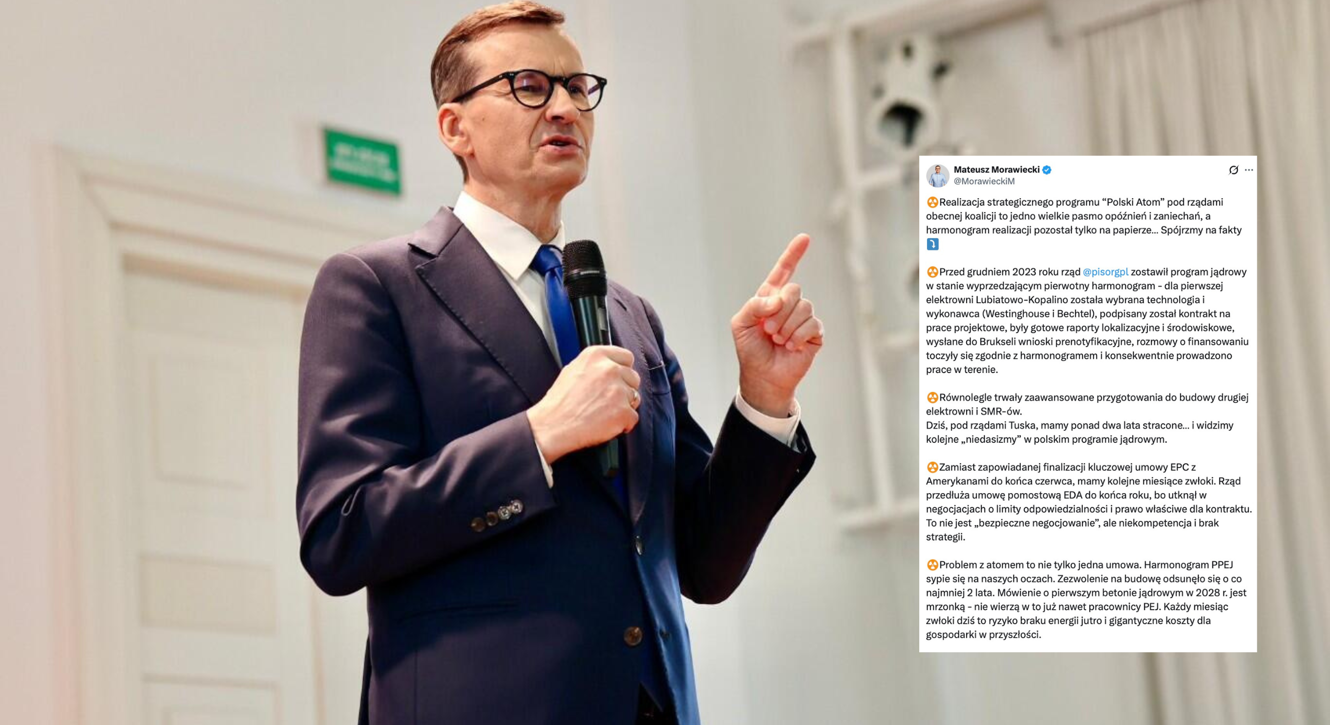 Morawiecki alarmuje ws. atomu. „Mamy ponad dwa lata stracone”