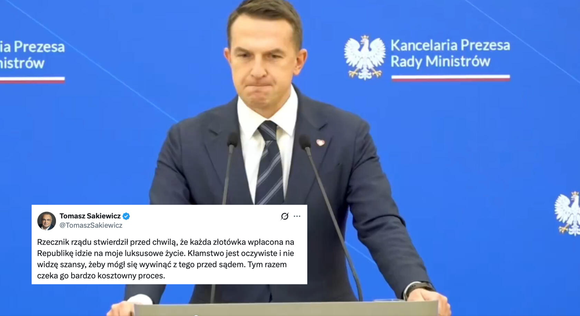 Sakiewicz odpowiada Szłapce po konferencji