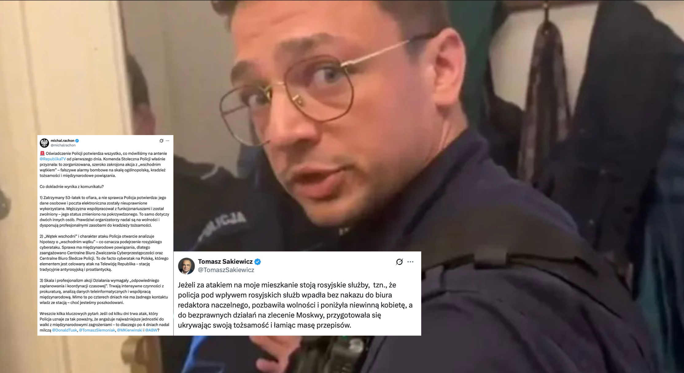 Sakiewicz i Rachoń odpowiadają policji ws. ataków na Republikę