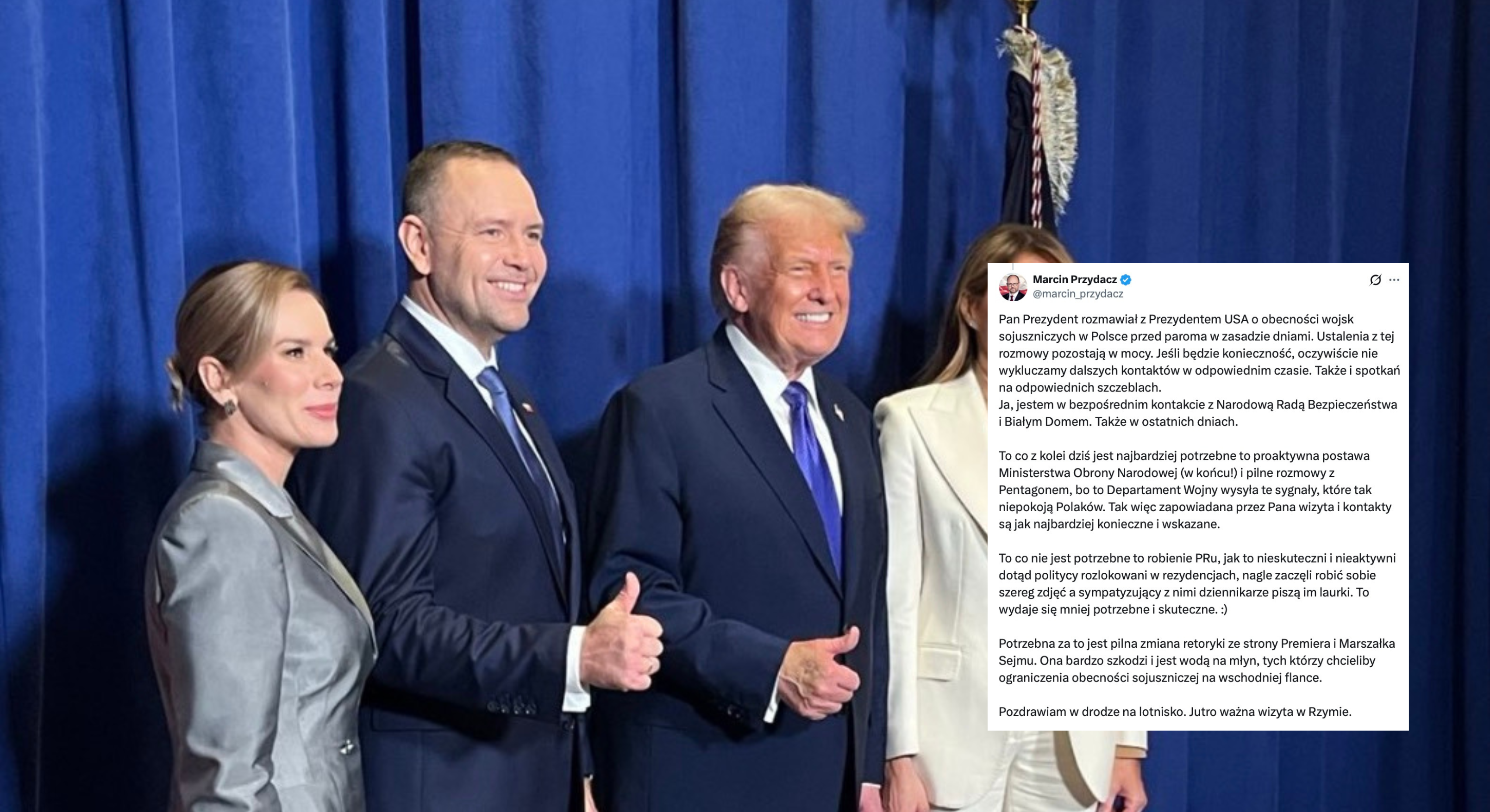 Przydacz odpowiada ws. wojsk USA w Polsce