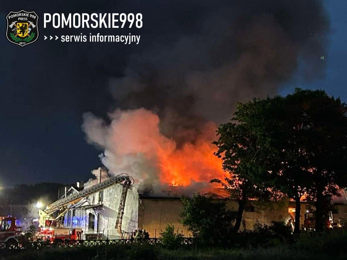 pożar w Starogardzie Gdańskim