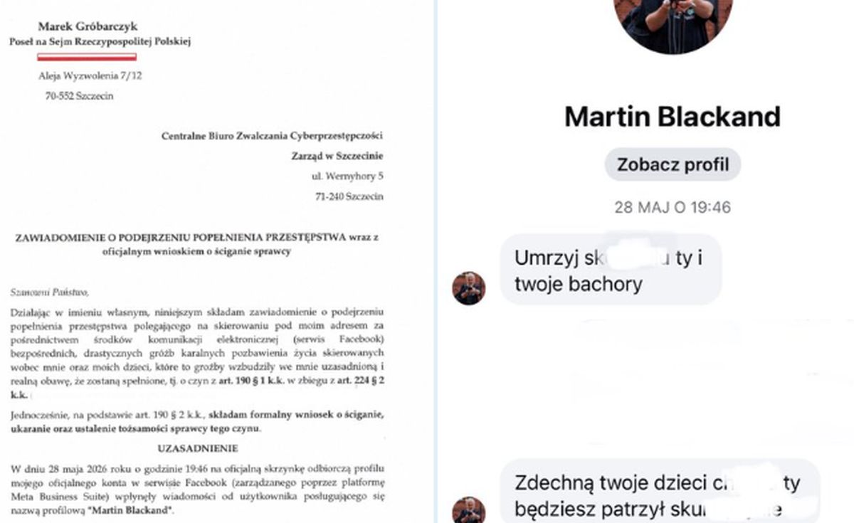 groźby wobec posła PiS