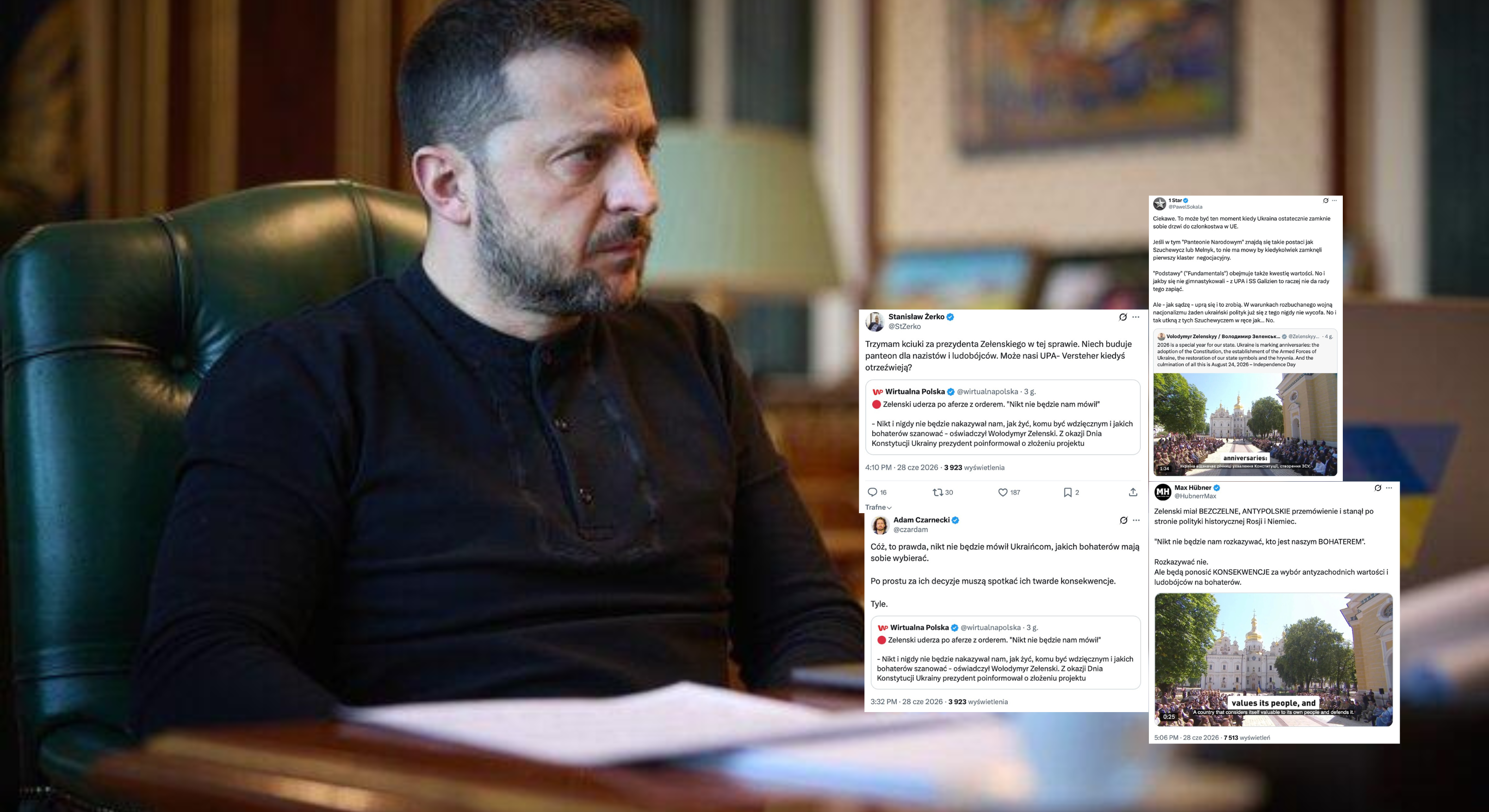 Internauci o "Panteonie Bohaterów" Zełenskiego