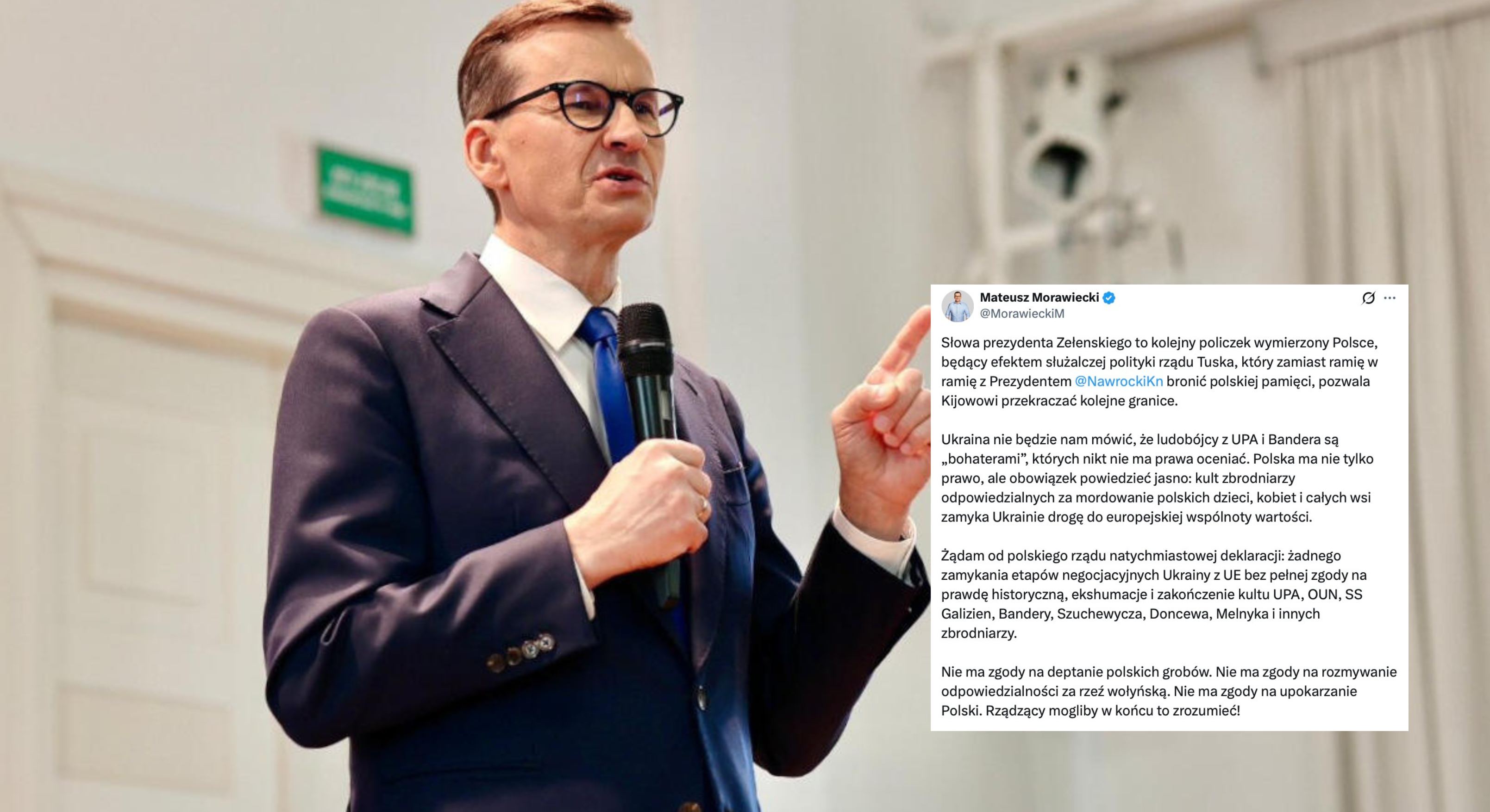 Morawiecki odpowiada Zełenskiemu ws. UPA