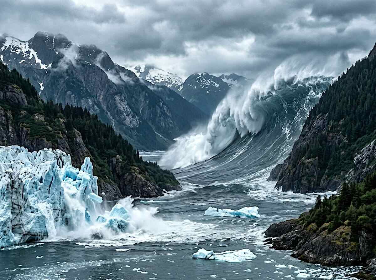 megatsunami w fiordzie na Alasce