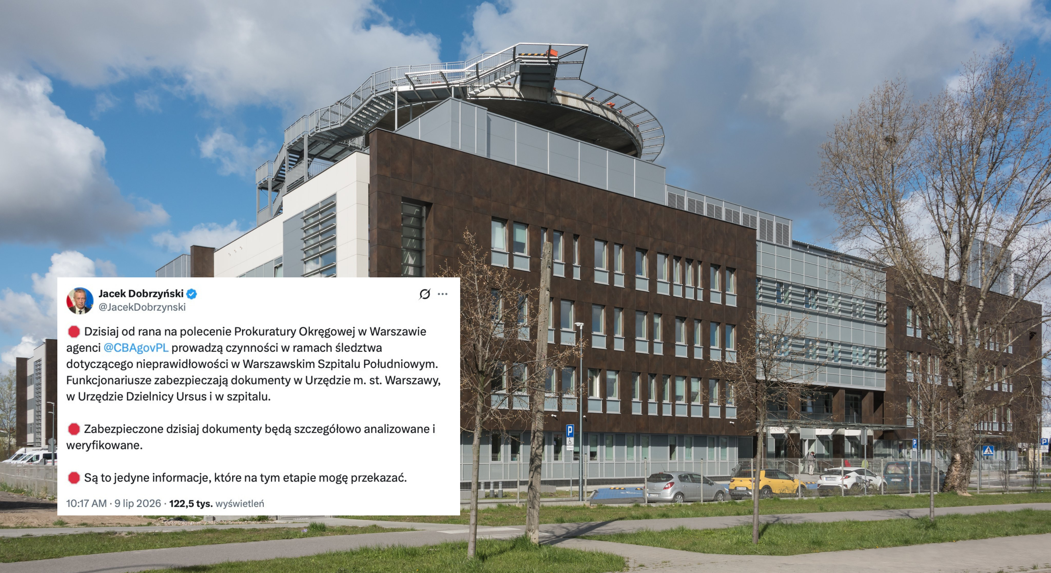 Po miesiącu się obudzili. CBA weszło do Szpitala Południowego i urzędów w Warszawie
