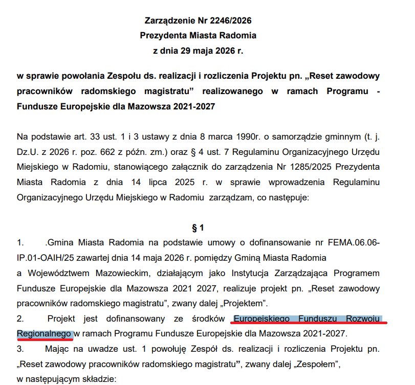 Błąd w dokumencie Zarządzenie Nr 2246-2026 Prezydenta Miasta Radomia.png