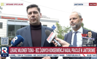 Posłowie PiS chcieli przeprowadzić kontrolę w przychodni, gdzie pracuje Kacprzyk. Wezwano policję