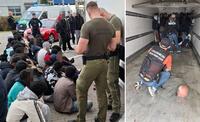 imigranci przewożeni w chłodni