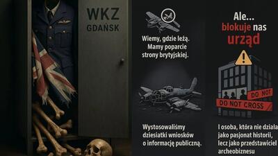 Od dwóch miesięcy próbujemy uzyskać zgodę na działania ratownicze przy wraku samolotu. Urząd milczy. Nie wydaje decyzji, nie odpowiada na pisma, ignoruje wnioski o dostęp do informacji publicznej. Pomorski Wojewódzki Konserwator Zabytków skutecznie zablokował cały proces - alarmuje fundacja
