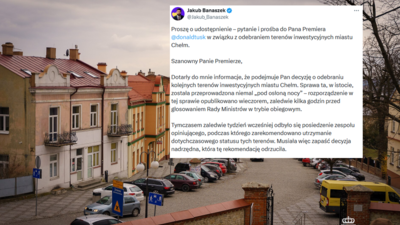 Prezydent Chełma zwrócił się do Donalda Tuska