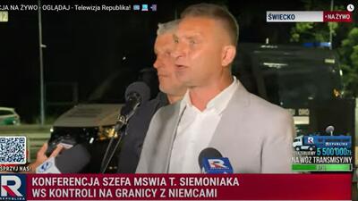 Robert Bąkiewicz odpowiadał na pytania po konferencji ministra Tomasza Siemoniaka