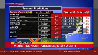 japoński nadawca publiczny NHK ostrzega przed tsunami