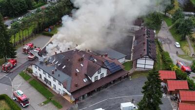 Pożar hotelu w Wiśle