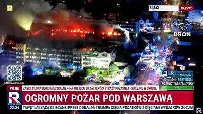 Pożar bloków w Ząbkach