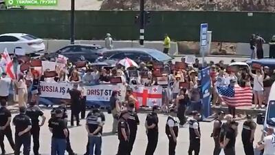 protesty w Tibilisi