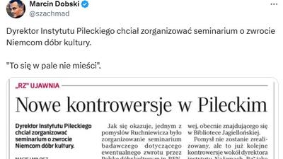 Screen z konta Marcina Dobskiego na portalu X