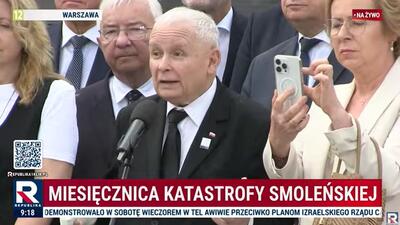 Kaczyński w trakcie miesięcznicy katastrofy smoleńskiej
