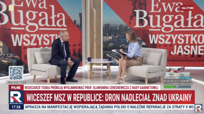 Dron z Osiny przyleciał z Ukrainy