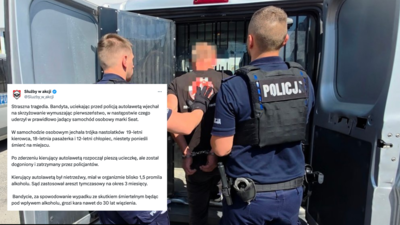 Tragedia na drodze – trzech nastolatków nie żyje Tragedia na drodze – trzech nastolatków nie żyje