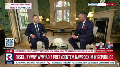 Prezydent Karol Nawrocki i Michał Rachoń