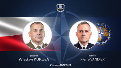Generał Wiesław Kukuła oraz Pierre Vandier