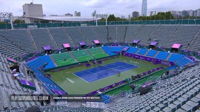 WTA Seul deszcz