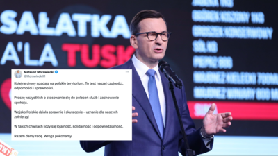 Morawiecki komentuje rosyjskie drony Morawiecki komentuje rosyjskie drony