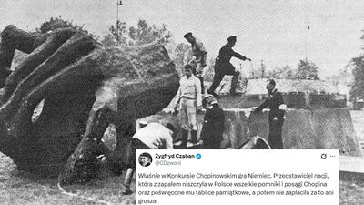 Niemcy niszczą pomnik Chopina w trakcie II wojny światowej