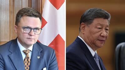 Szymon Hołownia i Xi Jinping