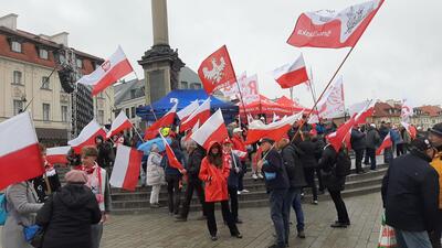 Protest w Warszawie
