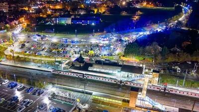 akcja policyjna na stacji Huntingdon