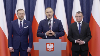 Karol Nawrocki, Zbigniew Bogucki i Paweł Szefernaker