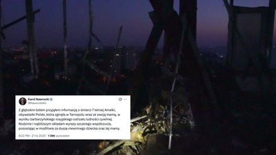 Karol Nawrocki reaguje na śmierć 7-letniej Amelki: &quot;Barbarzyński rosyjski ostrzał&quot;