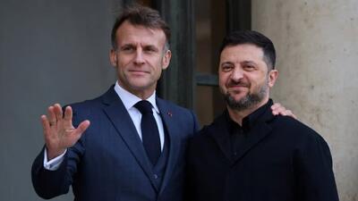 Emmanuel Macron Wołodymyr Zełenski