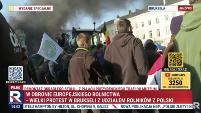Rolnicy na ulicach Brukseli. Sprzeciw wobec polityki UE