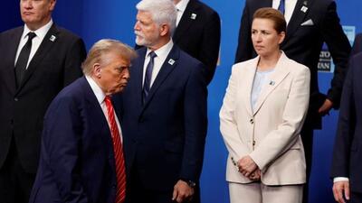 Donald Trump i Mette Frederiksen