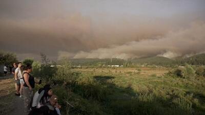 chmura z pożarów w Chile