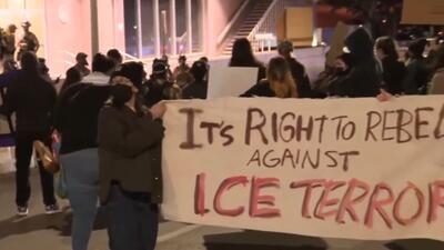 protesty ekstremistów lewicowych w Austin