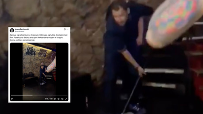 Prezydenta Krakowa z mopem w knajpie