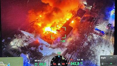 pożar w Cieninie Zabornym