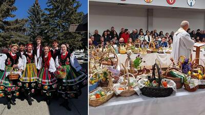 święcenie pokarmów w polskiej parafii w Calgary