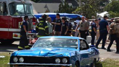 samochód wjechał w tłum