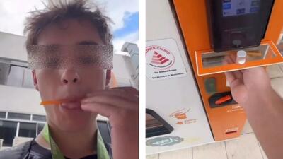 polizał słomkę w Singapurze