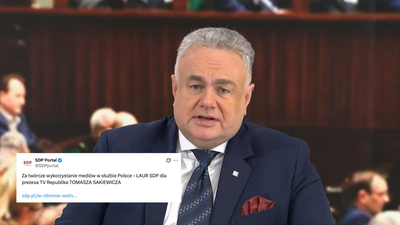 Tomasz Sakiewicz nagrodzony Laurem SDP