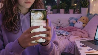 nastolatka na telefonie