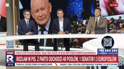 Rozłam PiS i ceny paliw w debacie Republiki