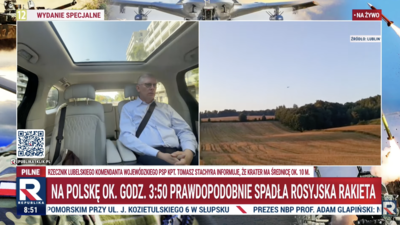 Prof. Sławomir Cenckiewicz komentuje incydent z rosyjską rakietą nad Polską