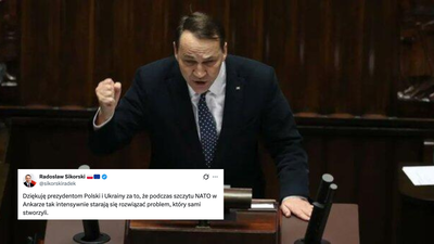 Sikorski tłumaczy wpis